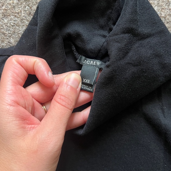 J Crew Black Turtleneck Long Sleeve Shirt Top Women’s XXS Base Layer 100% Cotton - Picture 5 of 11